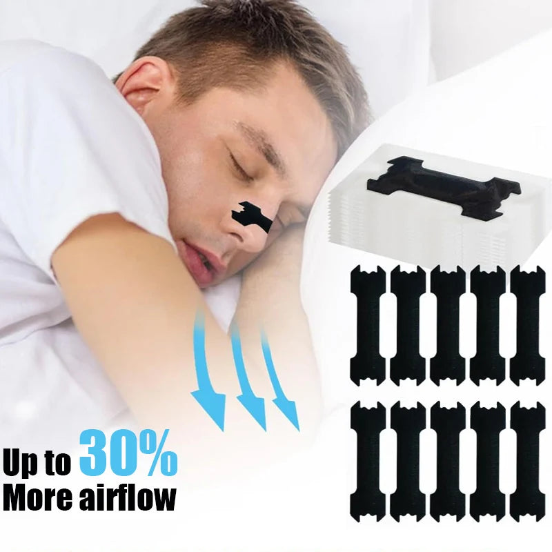 Black Nose Strips Extra Strength Nasal Strips Better Sleeping Non-Invasive Anti Snoring Strips for Adult and Child 60/30/10PCS